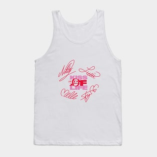 design with the signatures of the kiss of life group Tank Top